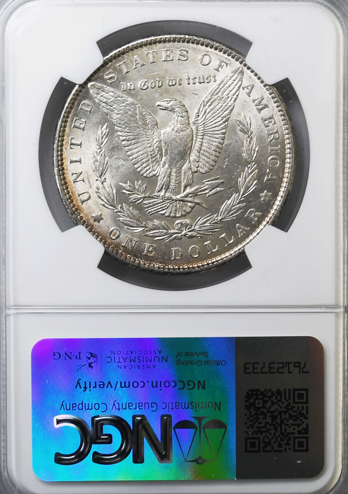 1890 $1 Morgan Silver Dollar MS61 NGC Philadelphia Uncirculated