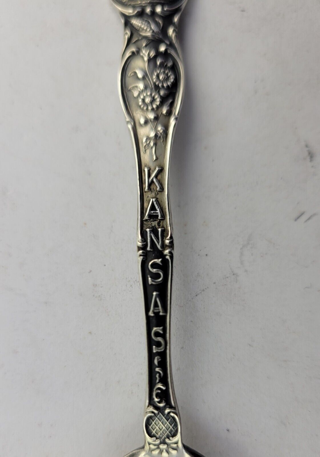 Kansas State Sterling Silver 5 3/8" Souvenir Spoon by Watson .54oz.