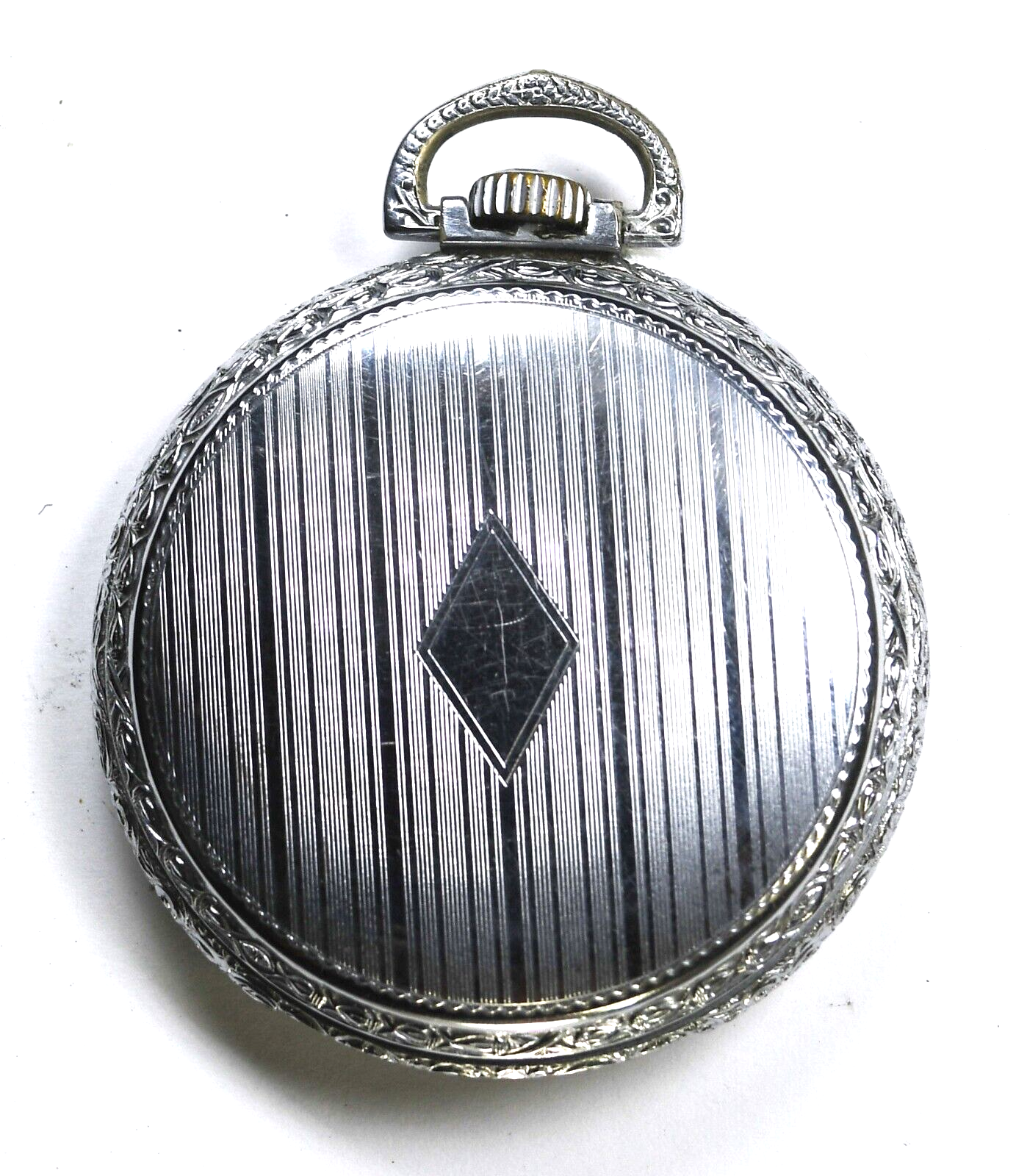 1916 Elgin 314 Size 12 Open Face Pocket Watch Deco Case