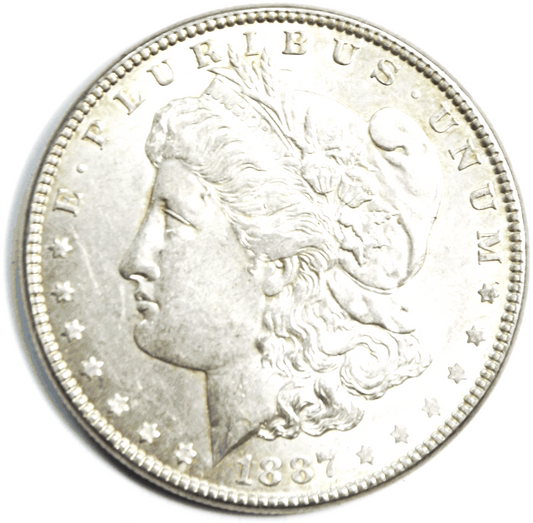 1887 $1 Morgan Silver One Dollar US Coin Philadelphia AU VAM 11