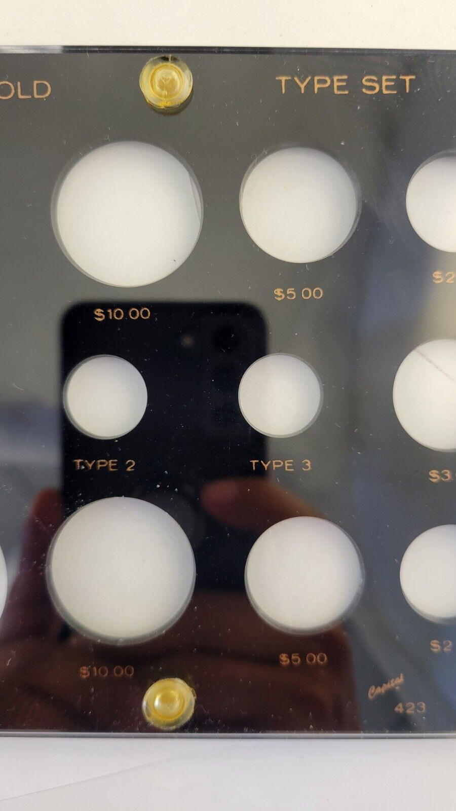 Capital Plastics  12pc. U.S. Gold Commemorative Coins Holder Black 423 w/Box