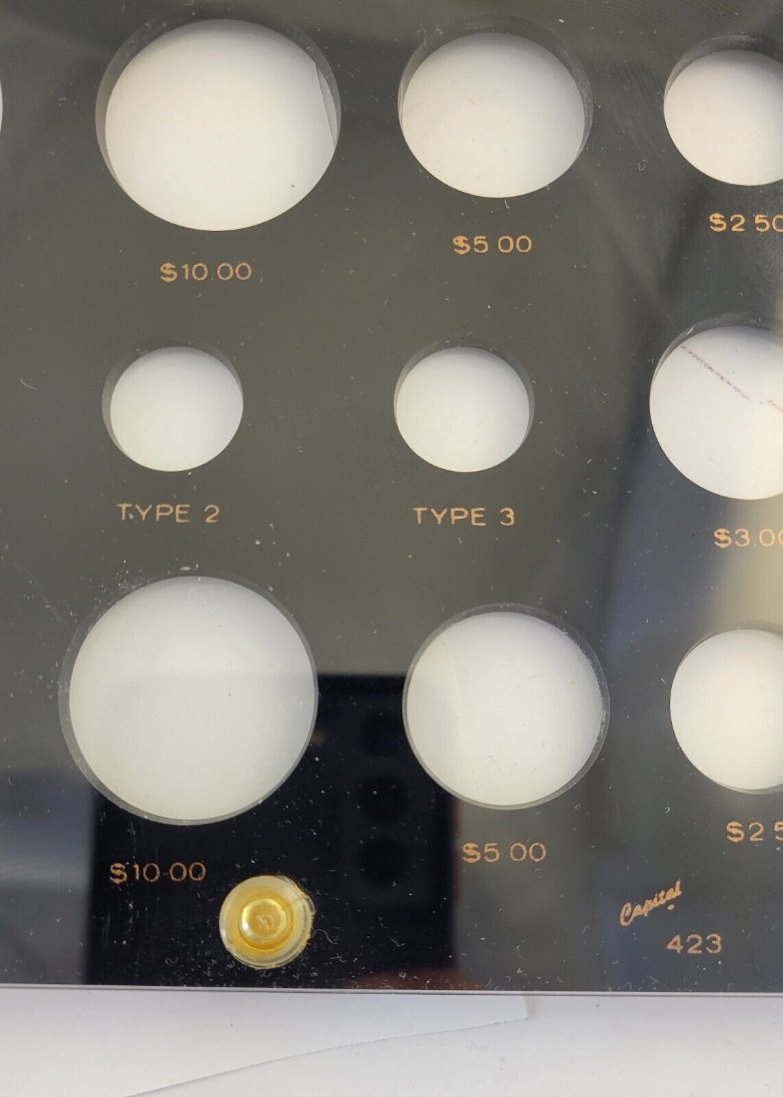 Capital Plastics  12pc. U.S. Gold Commemorative Coins Holder Black 423 w/Box