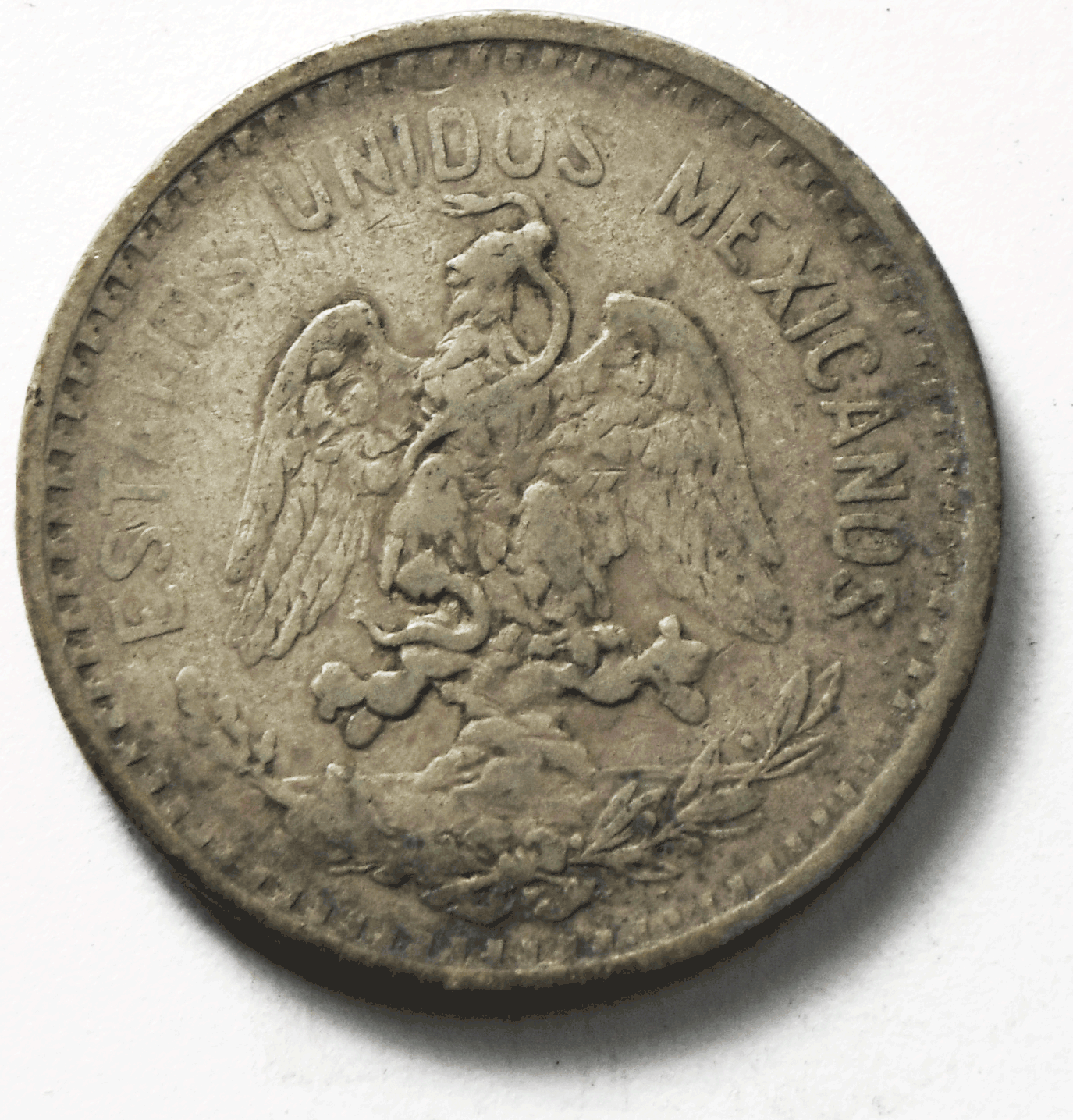 1905 Mexico Estados Unidos Mexicanos 20 Twenty Centavos Silver Coin KM# 435