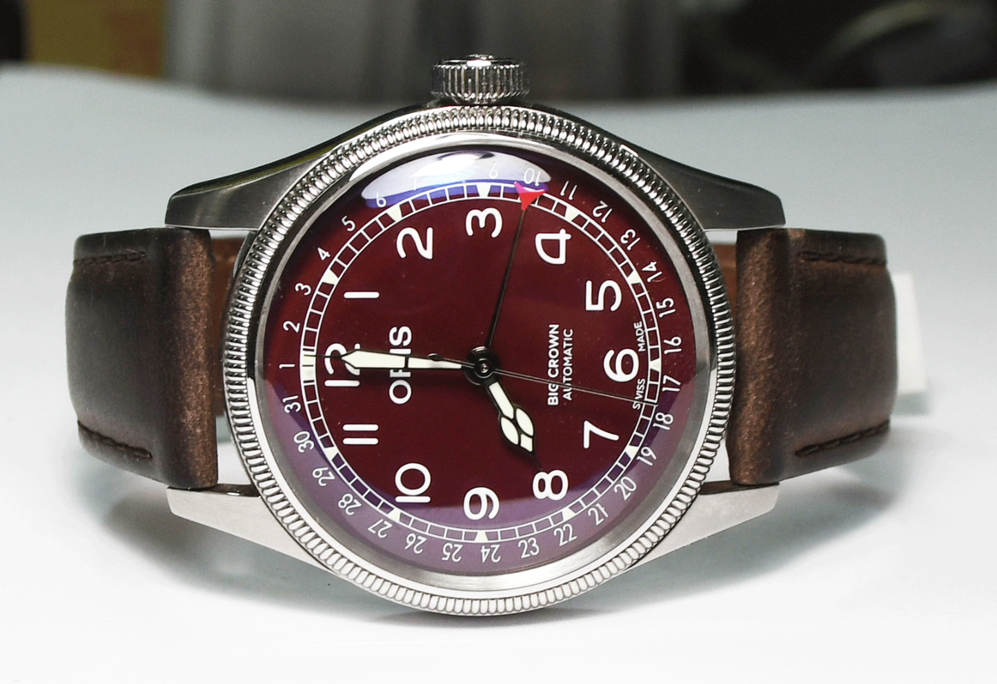 Men's Oris 7741 Big Crown Automatic 40mm Stainless Skeleton 50m Wristwatch
