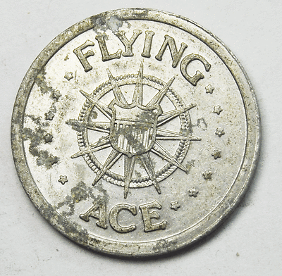 MCI Flying Ace Arcade Game Aluminum Gaming Token 22mm