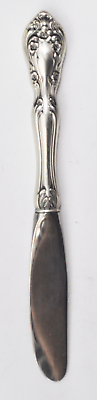 Chateau Rose by Alvin Sterling/Stainless 6 1/4" Hollow Butter Spreader 1.3oz.