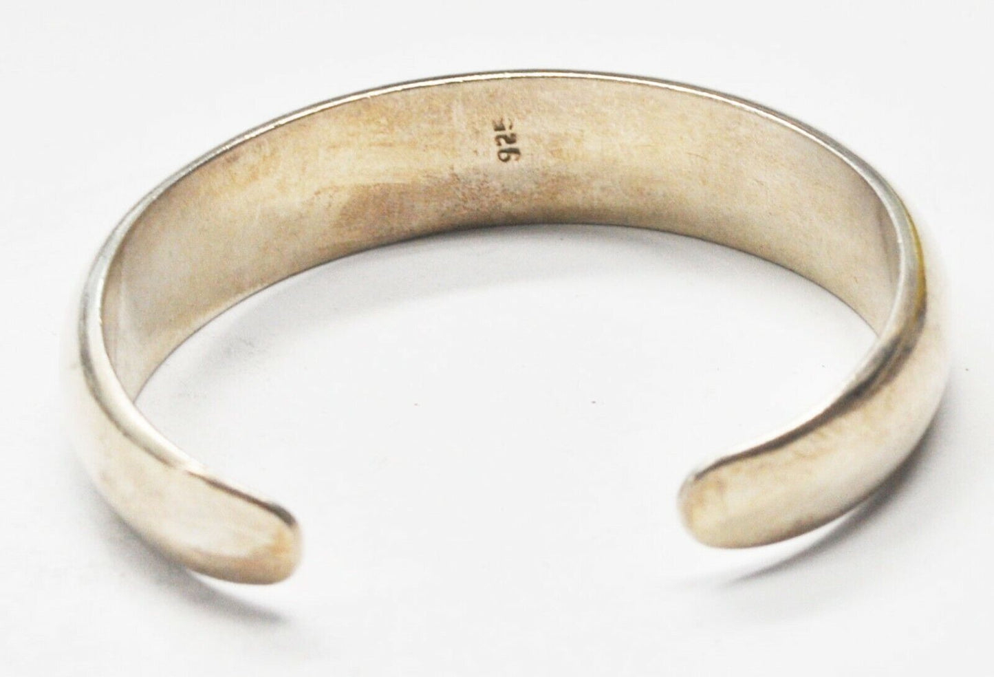 Sterling Silver Cuff Bracelet 13mm Tapered 6-1/4" Wrist