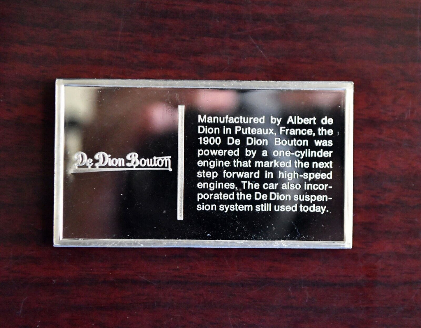 1900 De Dion Bouton Centennial Car Ingot Collection Sterling Franklin Mint Bar