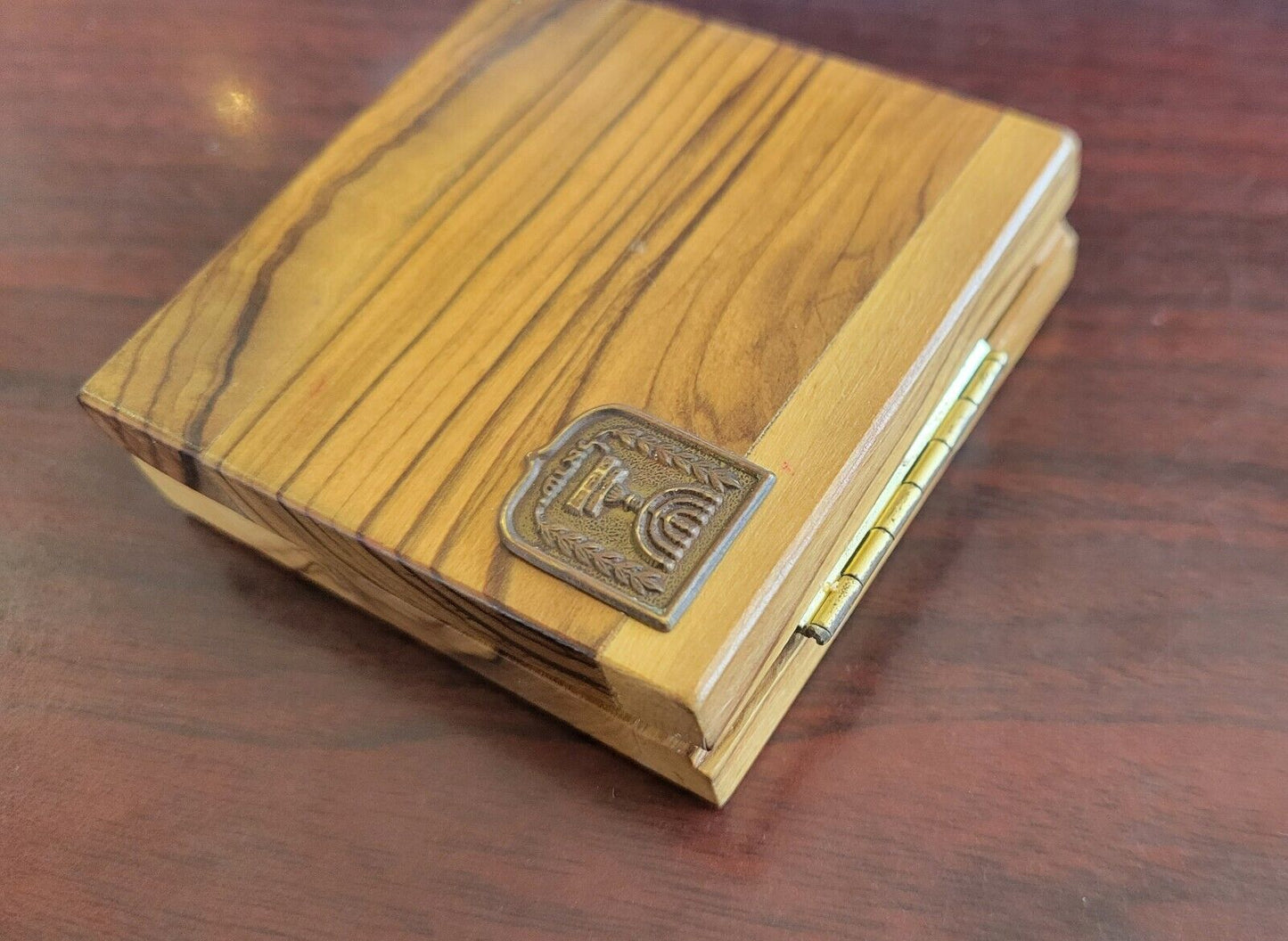 Israel 1982 Temple Mount Jerusalem 22mm 7g Gold In Olive Wood Box & COA .585