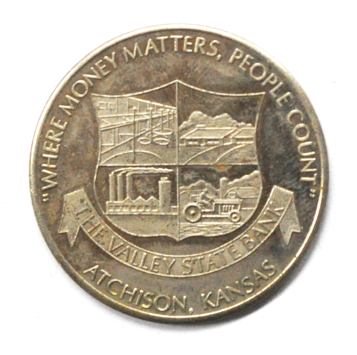 1969 Atchison Kansas Novelty Medal Bank Grand Opening 34mm Medal Token