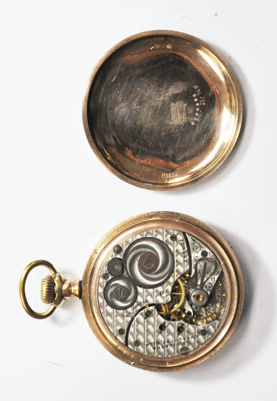 1907 Rockford 586 OF 20yr GF Case Pocket Watch PS JB Gibbons Charlotte Michigan