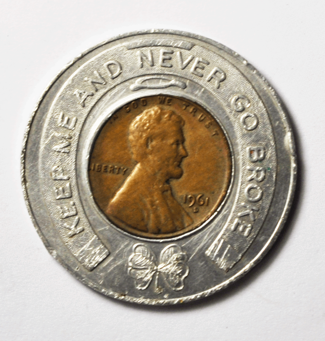 1961 D 1c Lincoln Memorial Penny Con Weber Prescription Delivery Encased 36mm KC