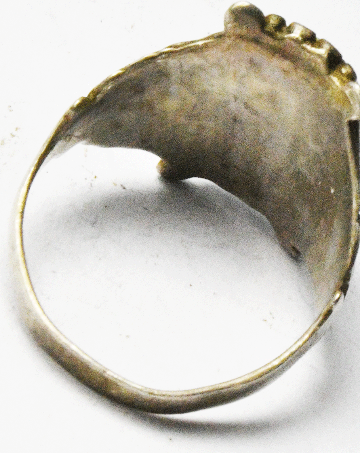Sterling Silver Oval Blue Lapis Scroll 21mm Ring Size 10
