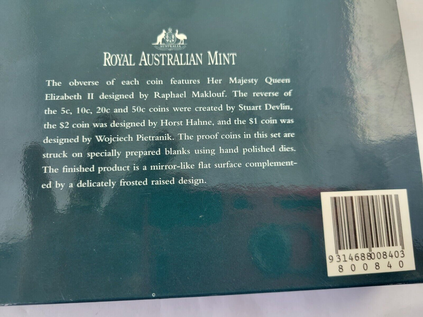 1997 Australian 6 coin Proof Set, $2, Sir Charles Kingsford Smith, Aviator
