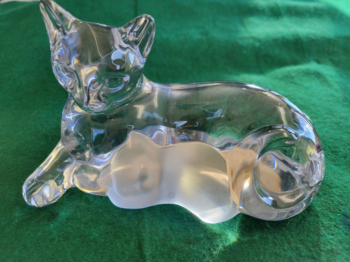 Lenox Crystal Kitty Cat with Kitte Figurine Full Lead Crystal 1st edition
