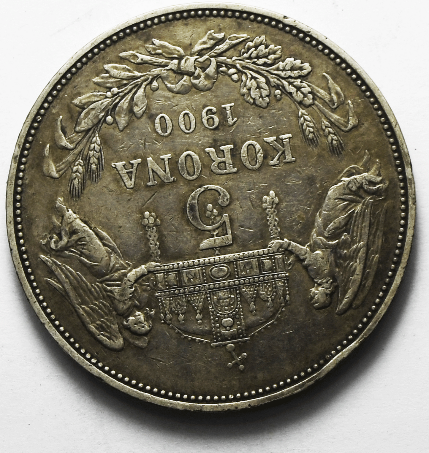 1900 KB Hungary 5 Five Korona Silver Coin KM# 488