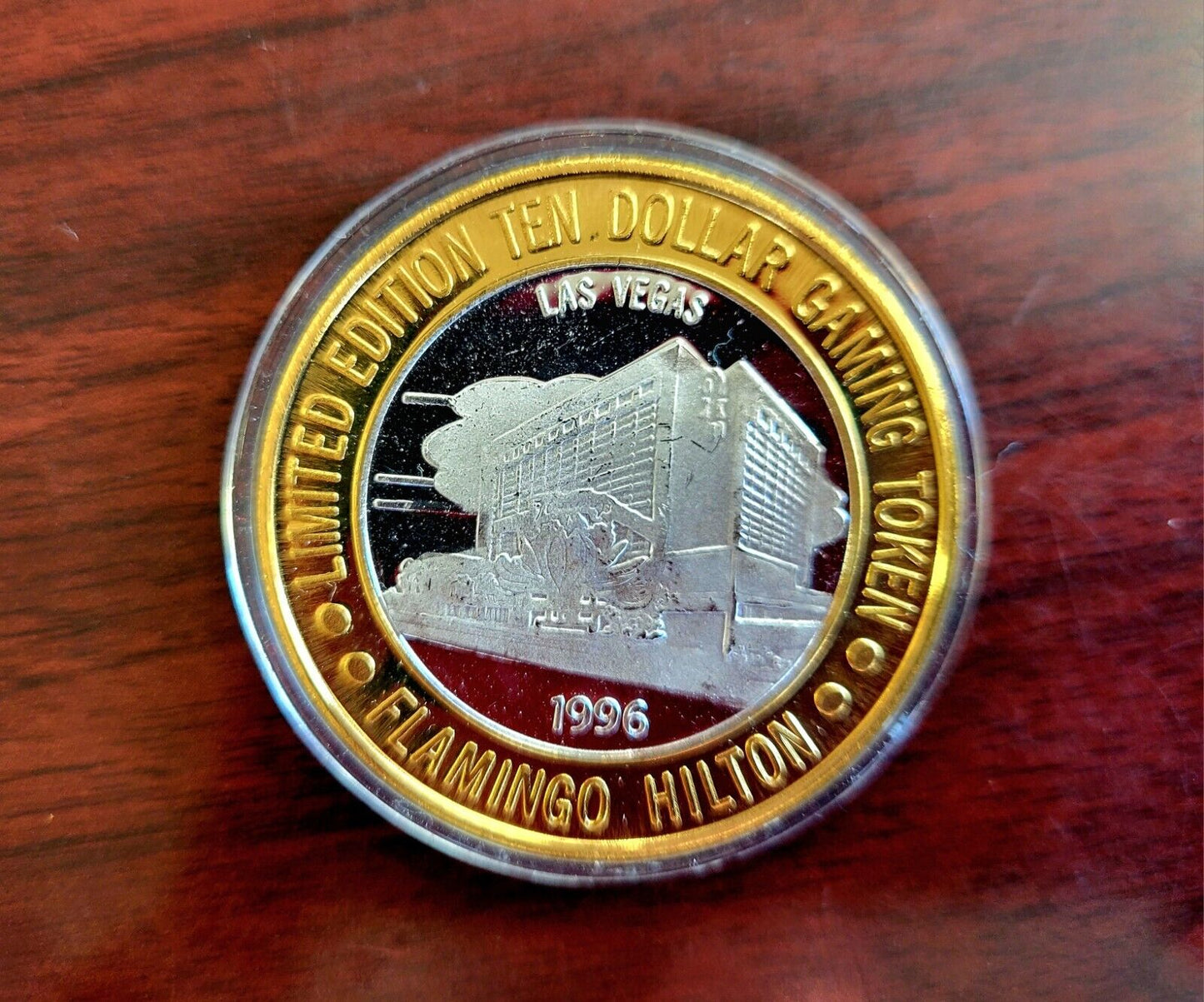 1996 Flamingo Hilton 50th Anniversary. 999 Fine Silver Gaming Casino Token