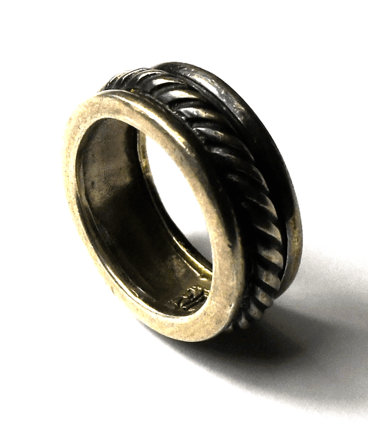 Sterling Silver Lauren Ralph Lauren Cable Center Ring 8mm Band Size 6-1/2