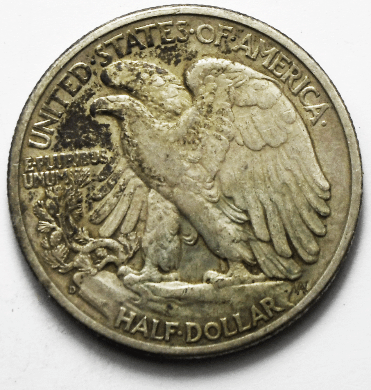 1938 D 50c Walking Liberty Silver Half Dollar Fifty Cents Denver Rare