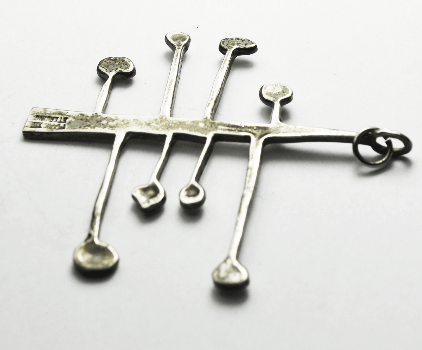 Sterling Silver Mark XIV Abstract Branching Pendant 54mm x 44mm