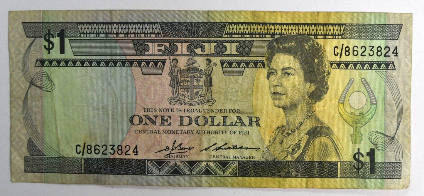 1983 Fiji $1 One Dollar Banknote C/8623824