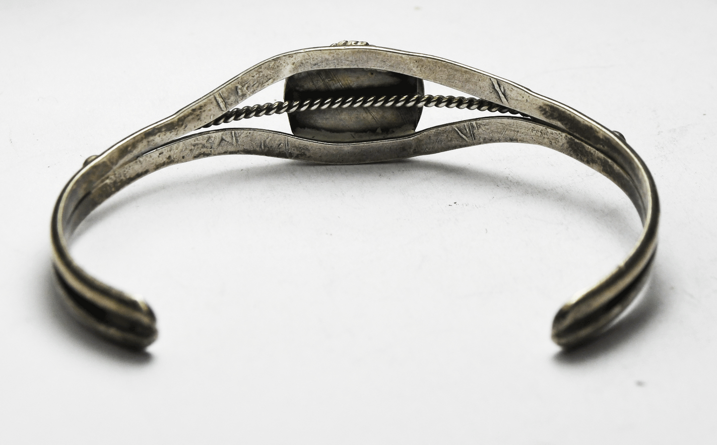 Sterling Childs Small Turquoise Split Cuff 13mm Bracelet 5.5" Wrist