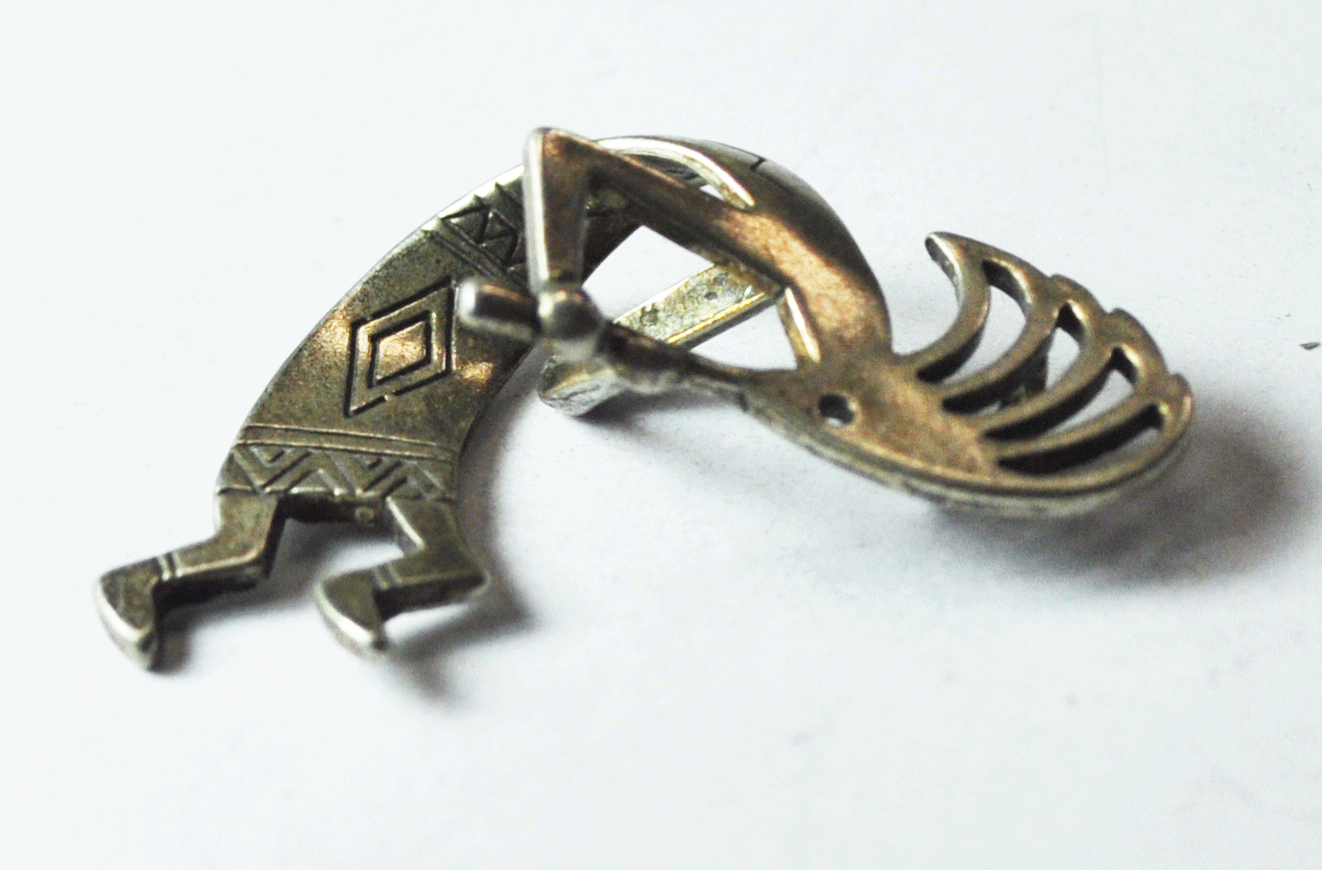 Sterling Silver Sunwest Kokopelli Pendant Slider 40mm x 28mm