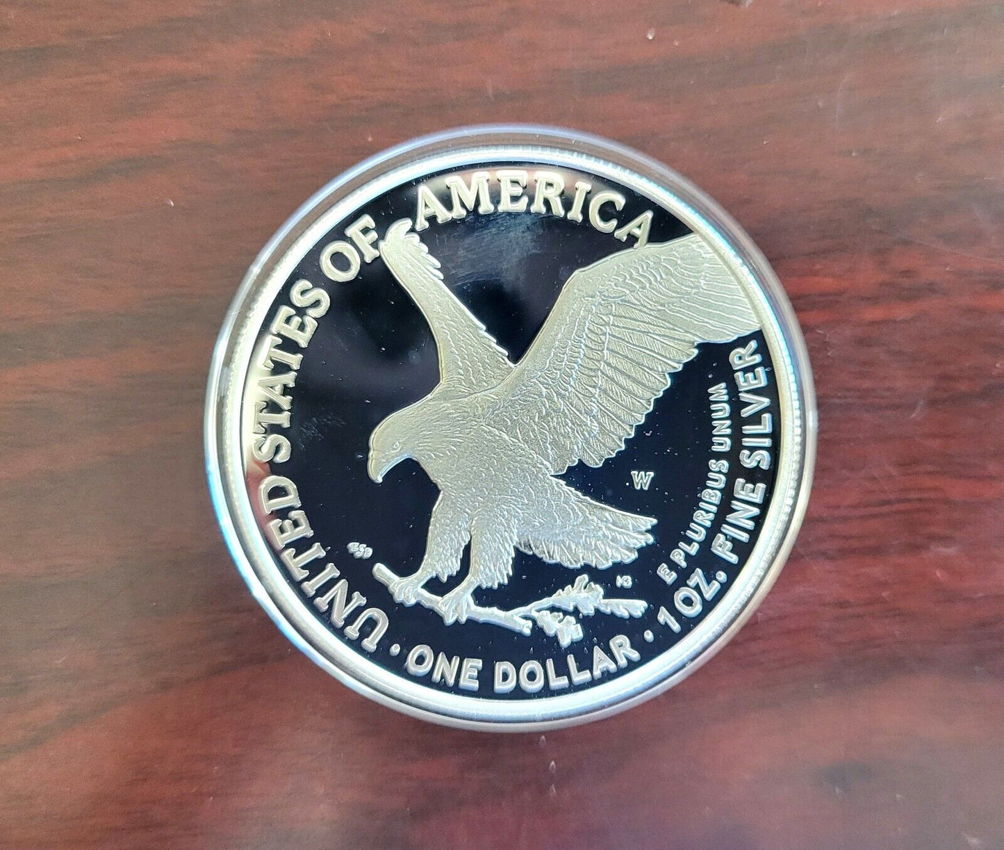 2021 W Silver Proof American Eagle Type 2 in Acrylic Capsule No Box