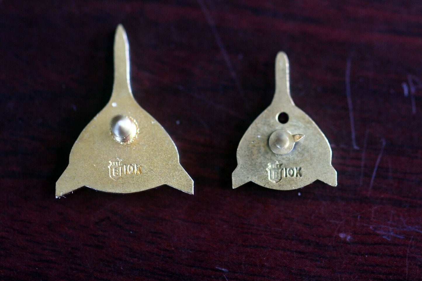 TWA Set of 4 Anniversary Year Pins Balfour 2-Solid 10k Gold Trans World Airlaine