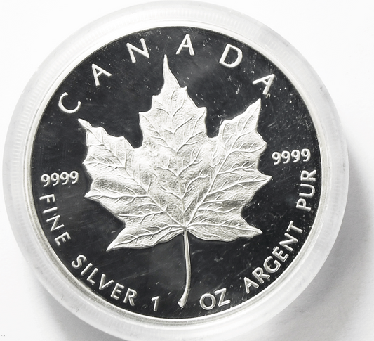 1989 $5 Silver Canada Maple Leaf Proof Coin 1oz .9999