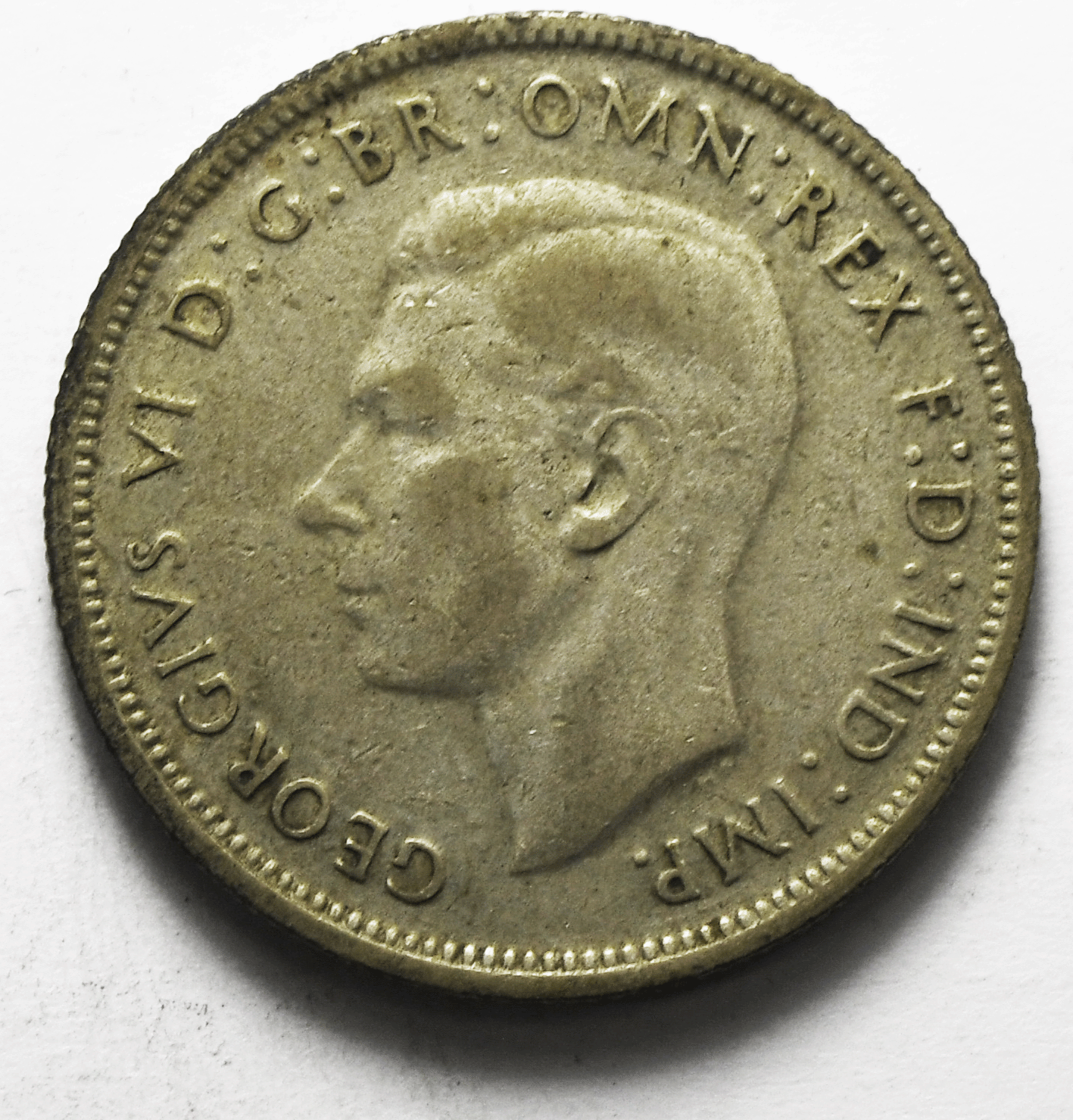 1947 Australia Florin Silver Coin KM# 40a