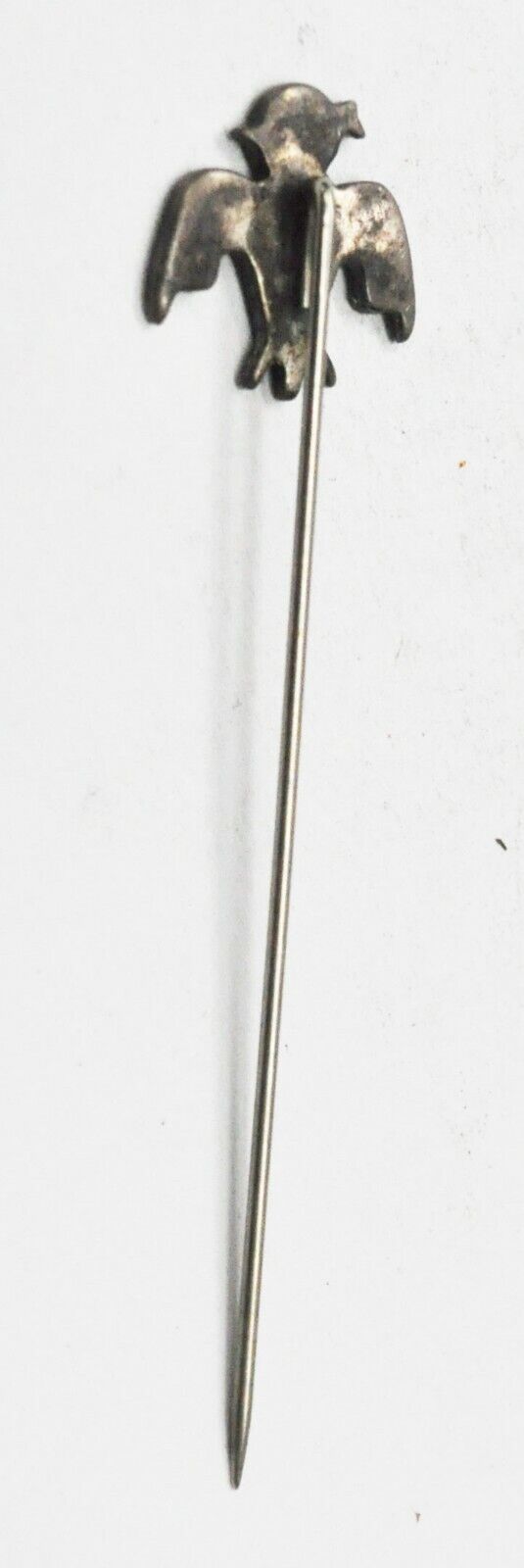 Antique Sterling Silver Turquoise Hopi Bird Stick Pin 2-5/8"