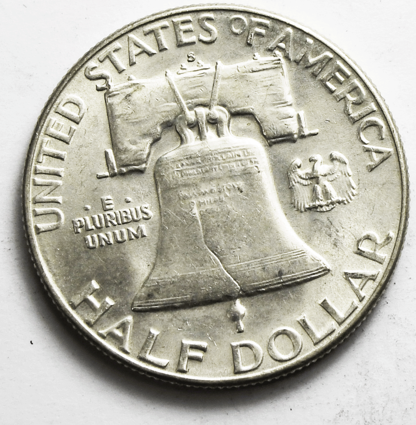 1954 S 50c Franklin Silver Half Dollar Fifty Cents San Francisco AU