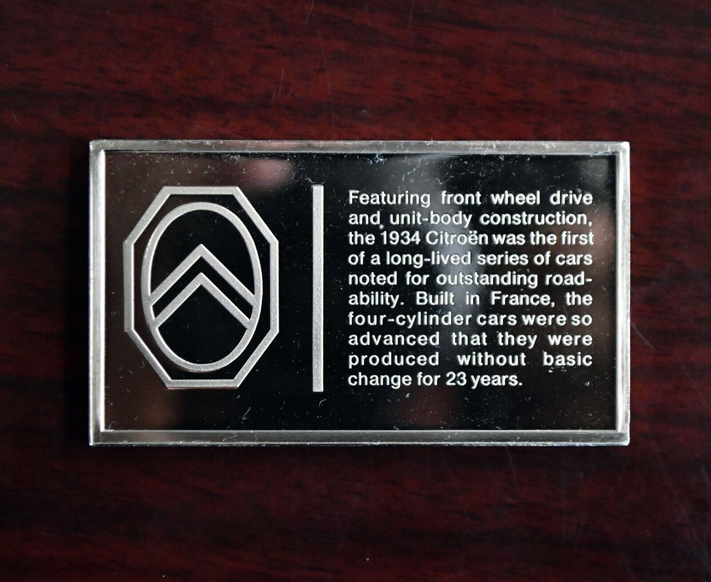 1934 Citroen Centennial Car Ingot Collection 1000 Grains Sterling Franklin Mint