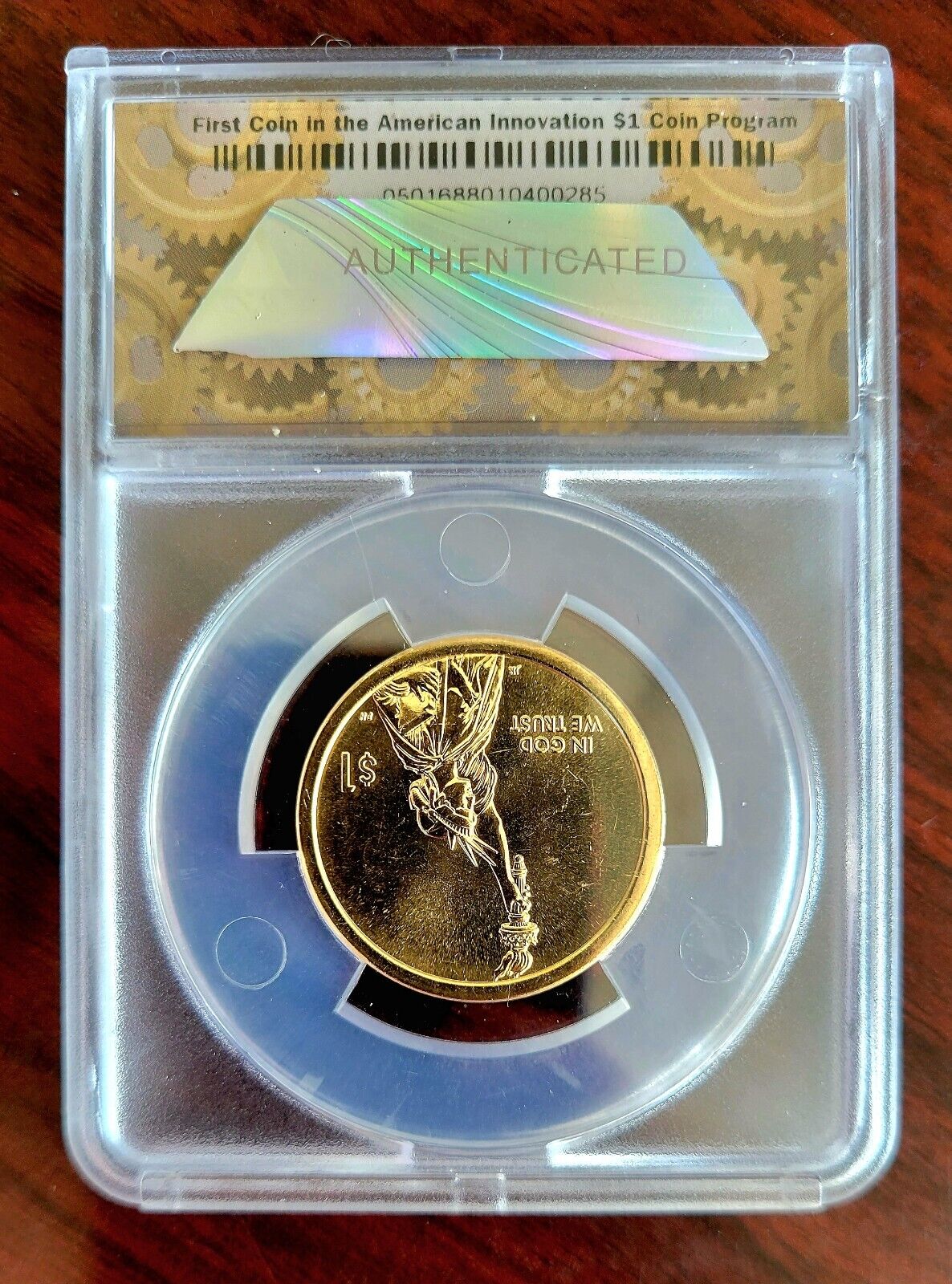 2019 D American Innovation Dollar Signed First Patent MS67 ANACS First Strike