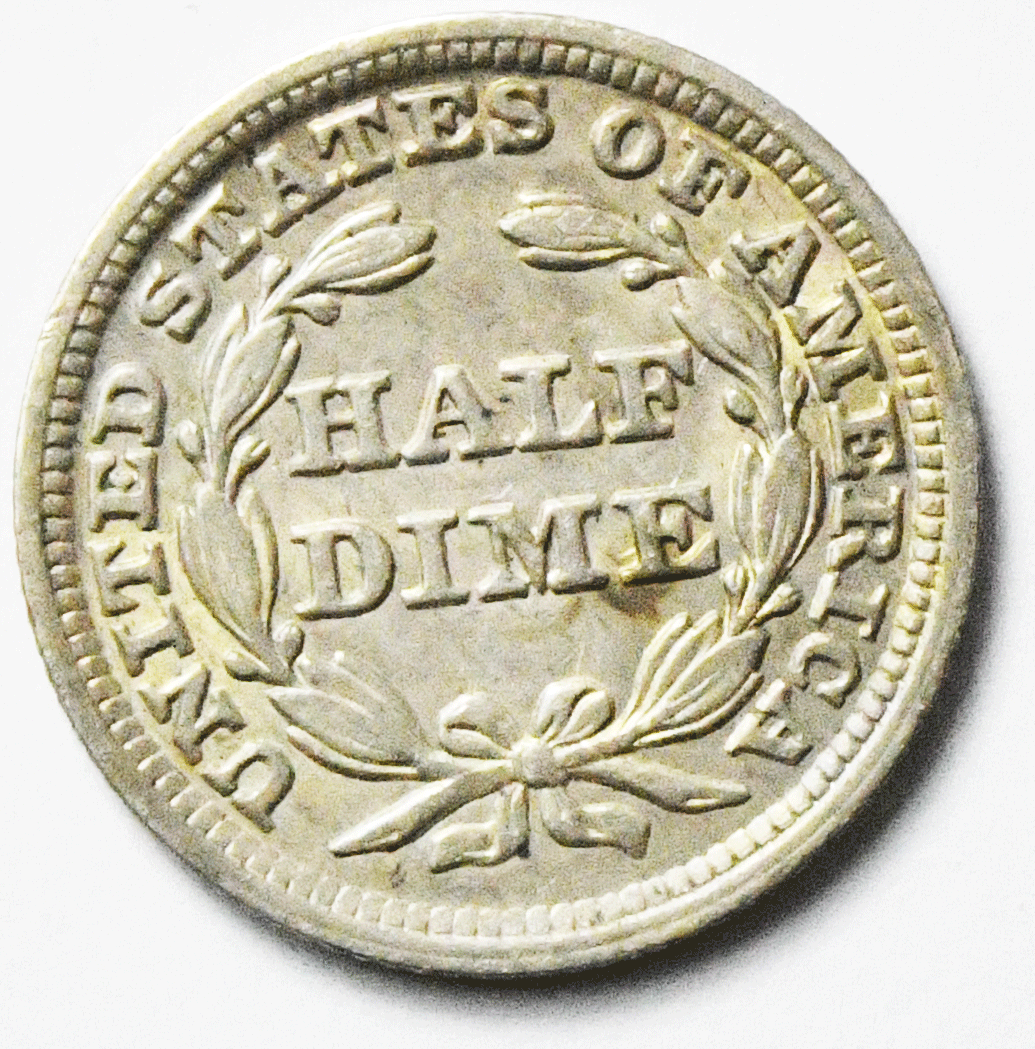 1849 H10c Seated Liberty Silver Half Dime Philadelphia