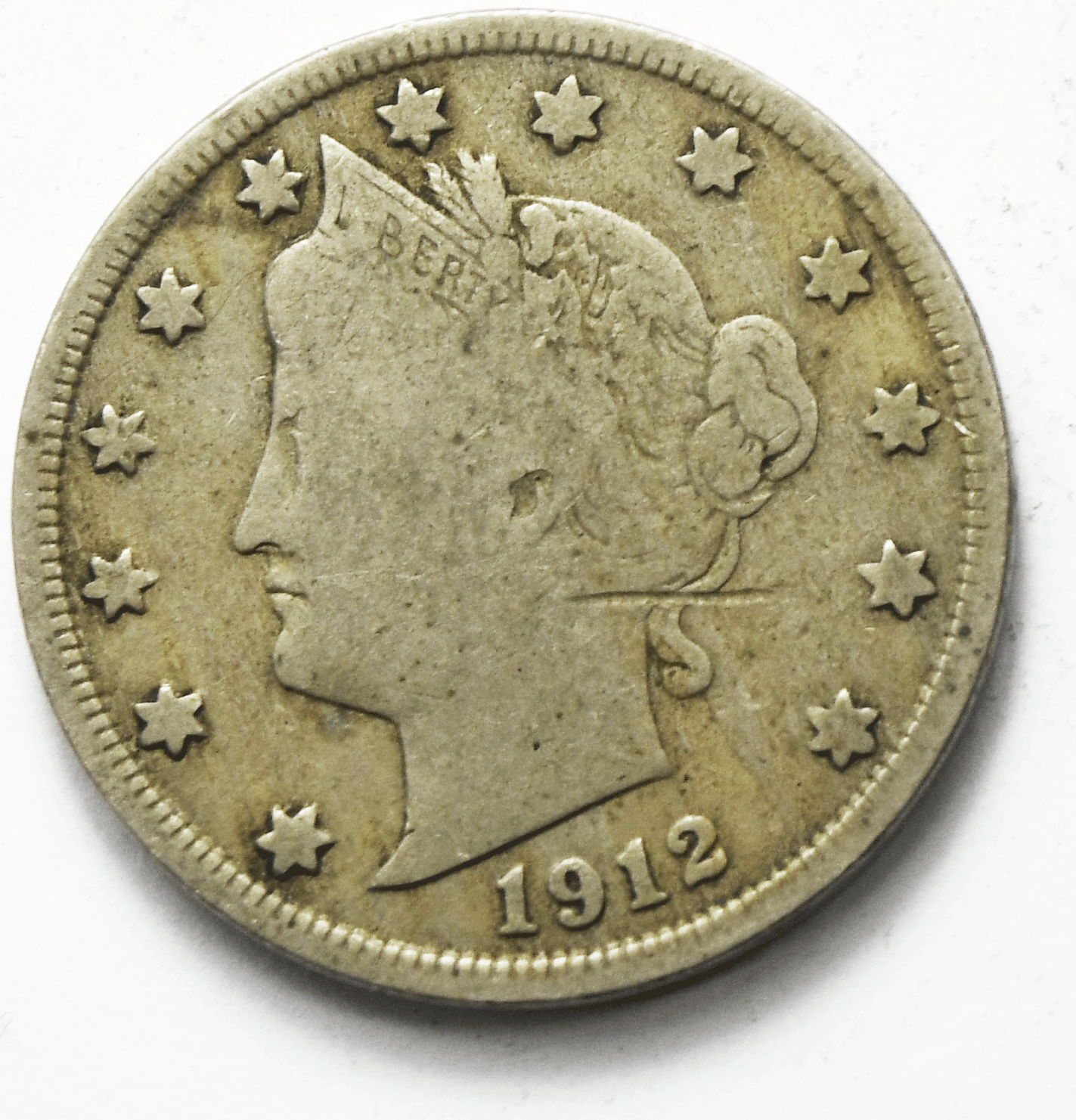 1912 5c V Liberty Nickel Five Cents Rare US Philadelphia