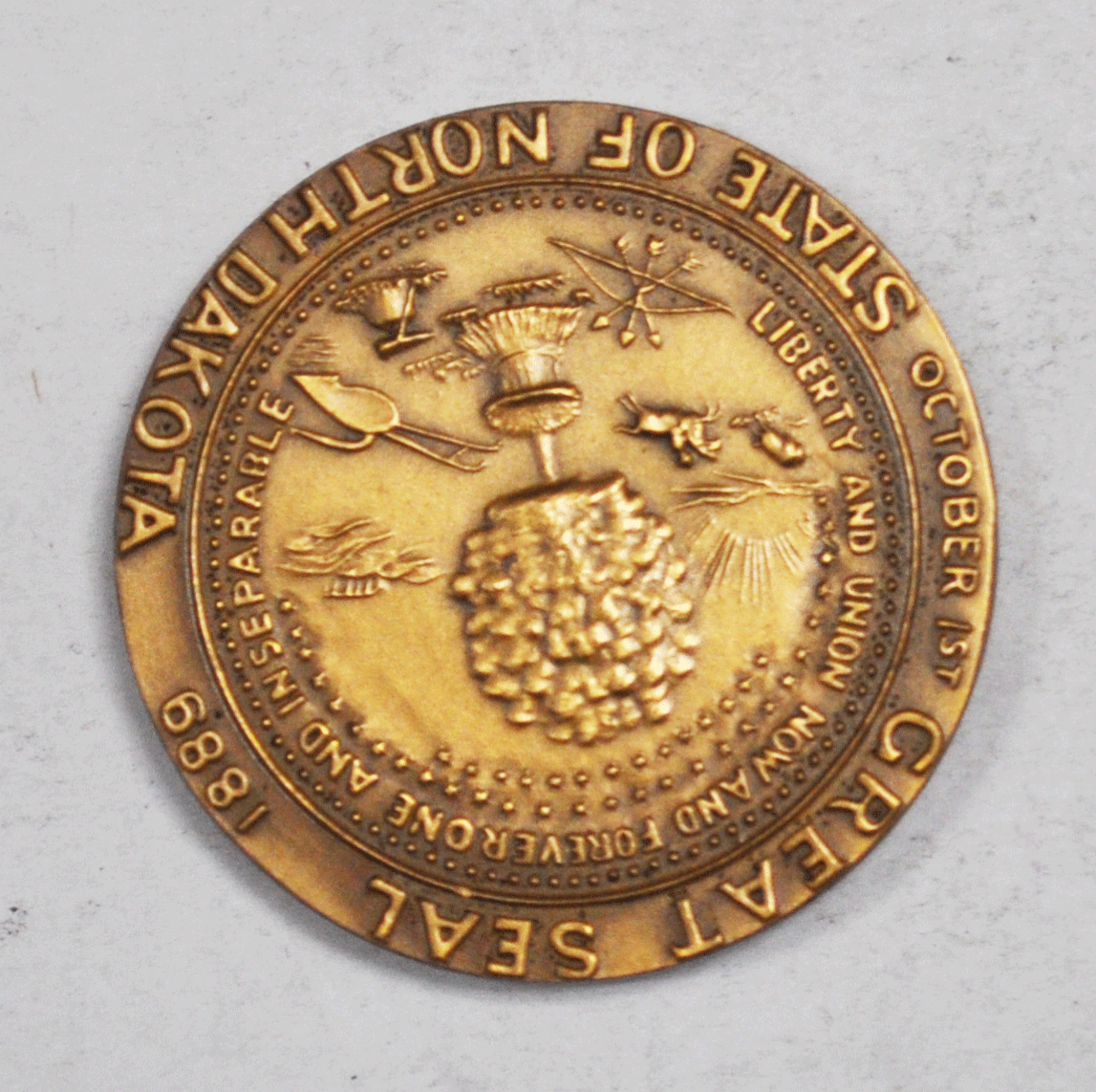 1958 Valley City North Dakota So Called Diamond Jubilee 38mm Bronze Medal