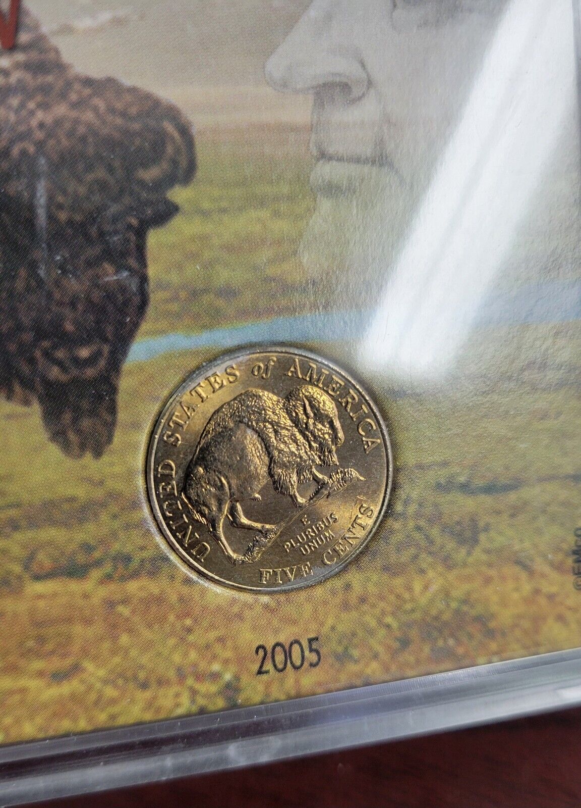 1937-2005 U.S. Buffalo Nickels "Old & New" Collection of 2 Coins Toning