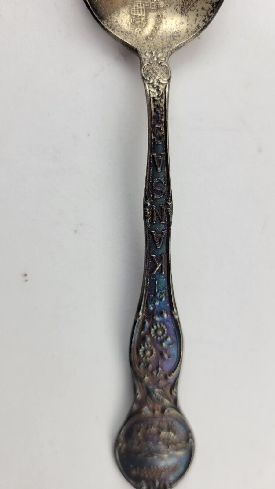 Sterling Silver Topeka Kansas 5 1/4" Souvenir Spoon Made By Shepard .58oz.