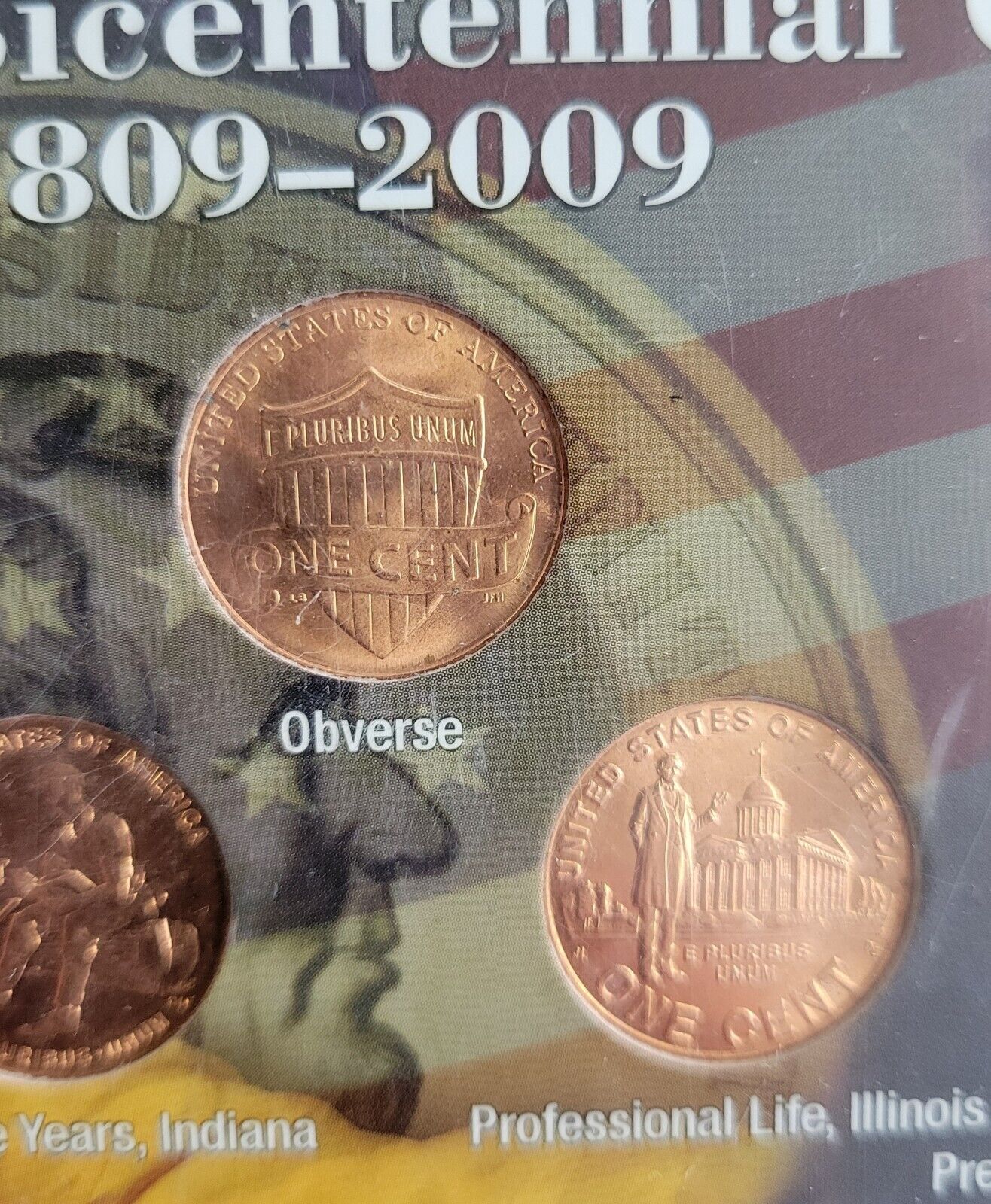 Lincoln Bicentennial Cents 1809-2009 Coin Set in Whitman Display Holder 5 Coin