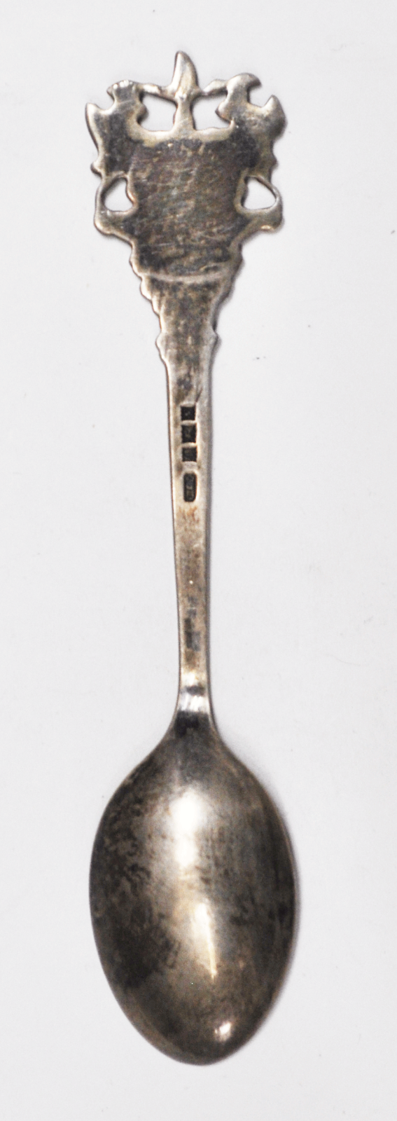 1962 Sterling Collins Cook Birmingham London Coat of Arms Souvenir Spoon 4-5/8"