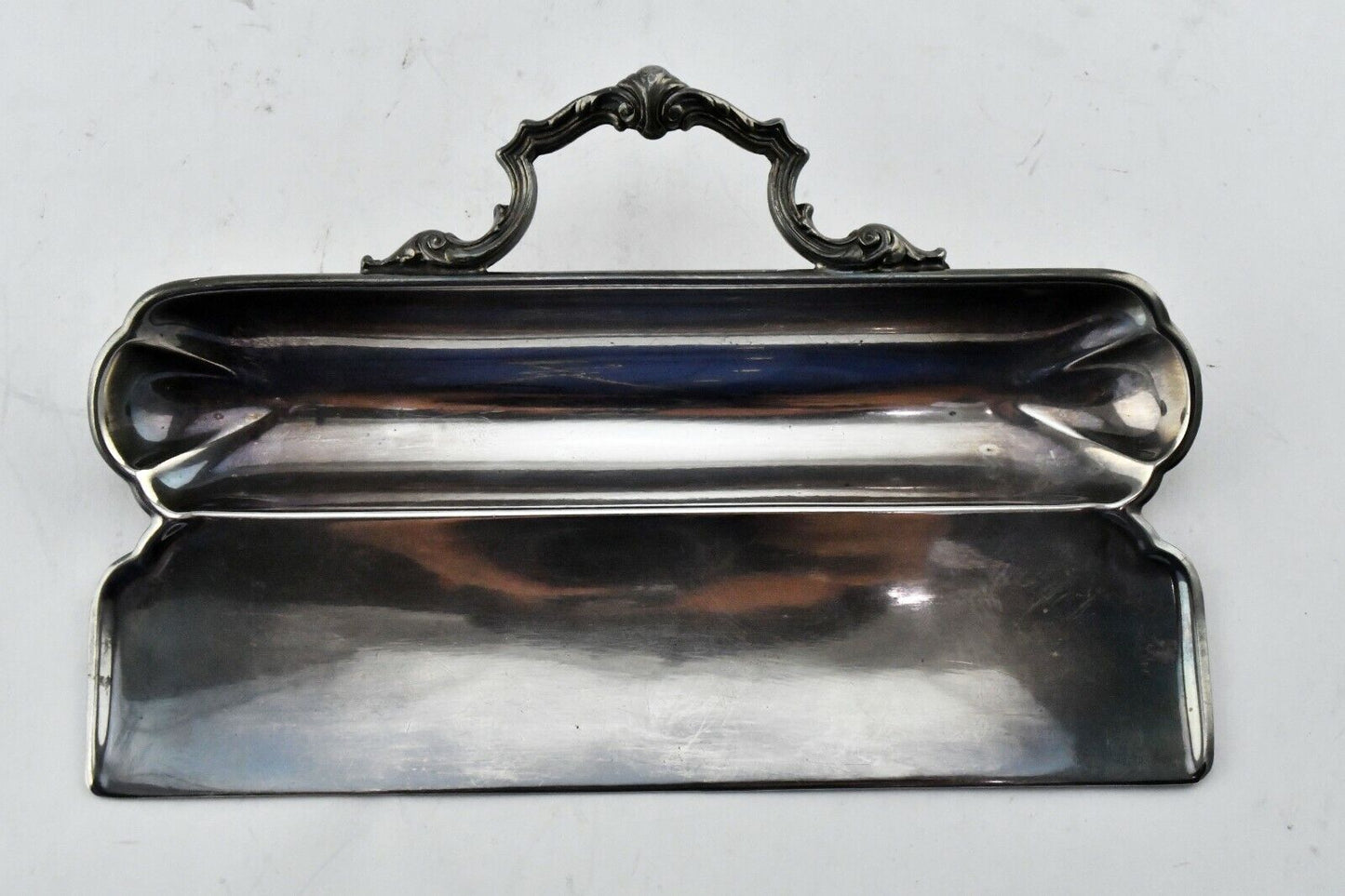 Vintage 6 3/4" Silver Plate Crumb Catcher Table Cloth #8302