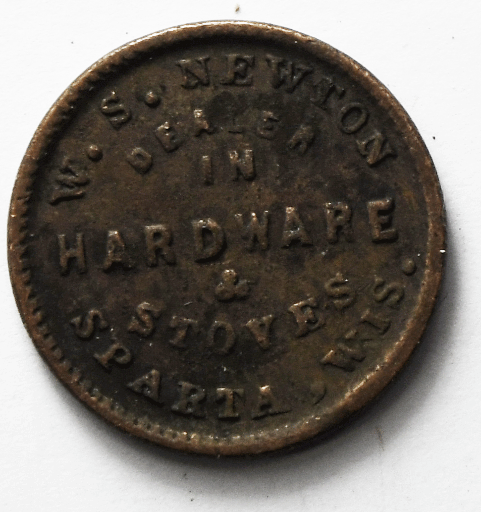 1964 Civil War Token W.S. Newton Hardware Merchant 830B-1a   R6