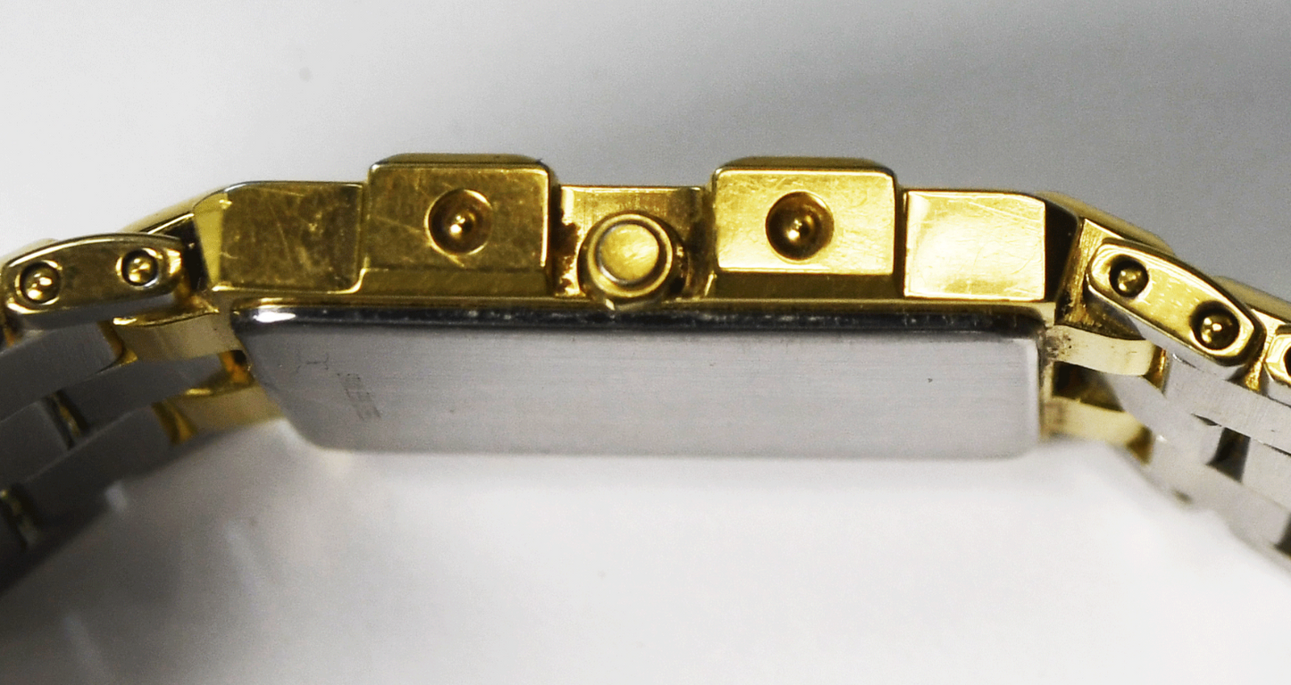 Vintage Longines QWR Dress Watch Rectangle Gold Tone 25mm 7.5" Quartz