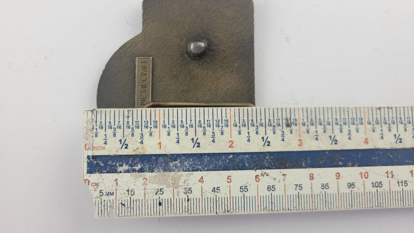 Benchmark Sour Mash Brass Belt Buckle Whiskey Bourbon Vintage Metal Kentucky