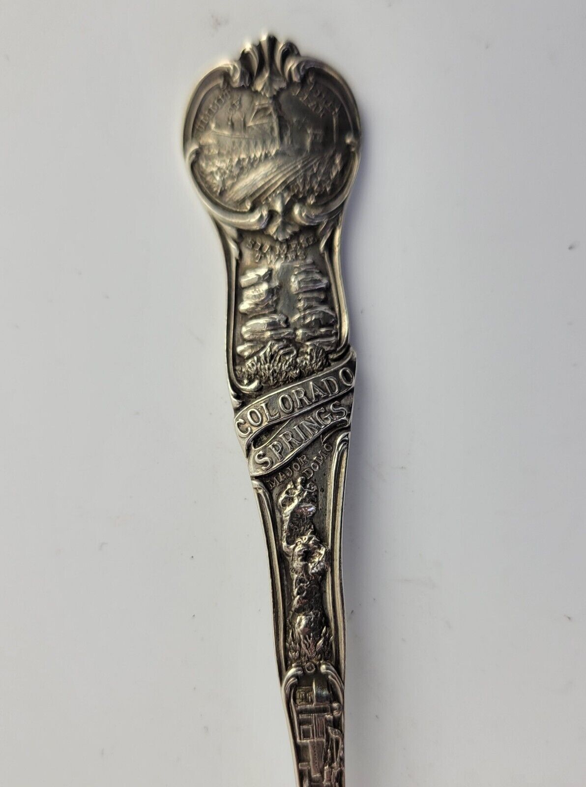 Pikes Peak Summit Sterling Silver 5 1/8” Souvenir Spoon .49oz. by Mechanics