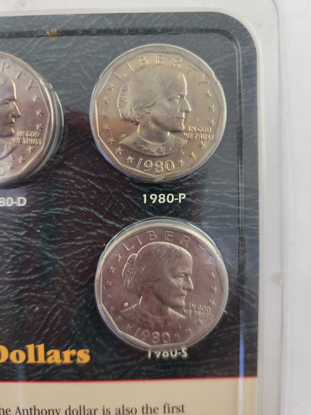 Susan B Anthony Dollar Set 1979 & 1980 Apollo 11 Littleton