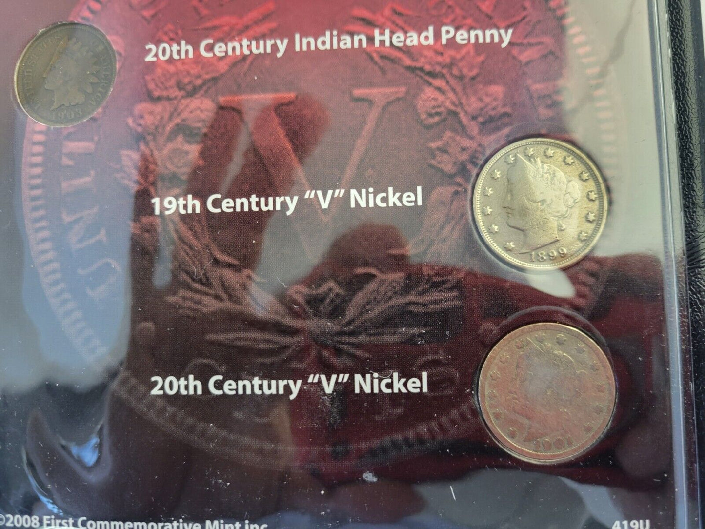 Turn of The Century Uncirculated 1893 & 1903 Pennies with 1899 & 1901 Nickels
