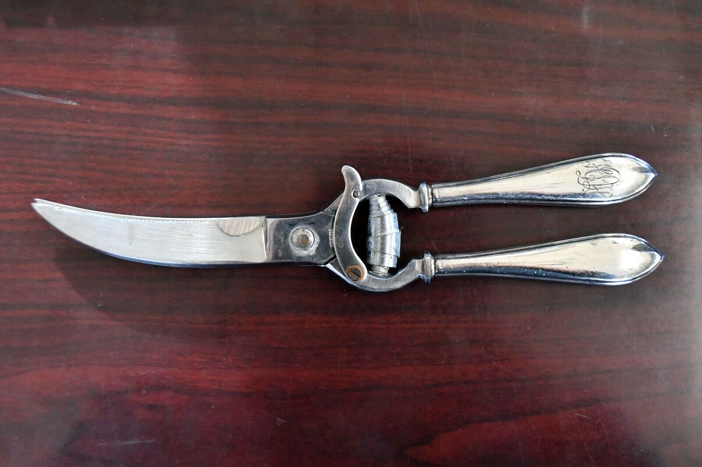 Vintage "W" Sterling Silver & Stainless Steel Meat Sheers